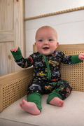 Space monster trucks bamboo onesies