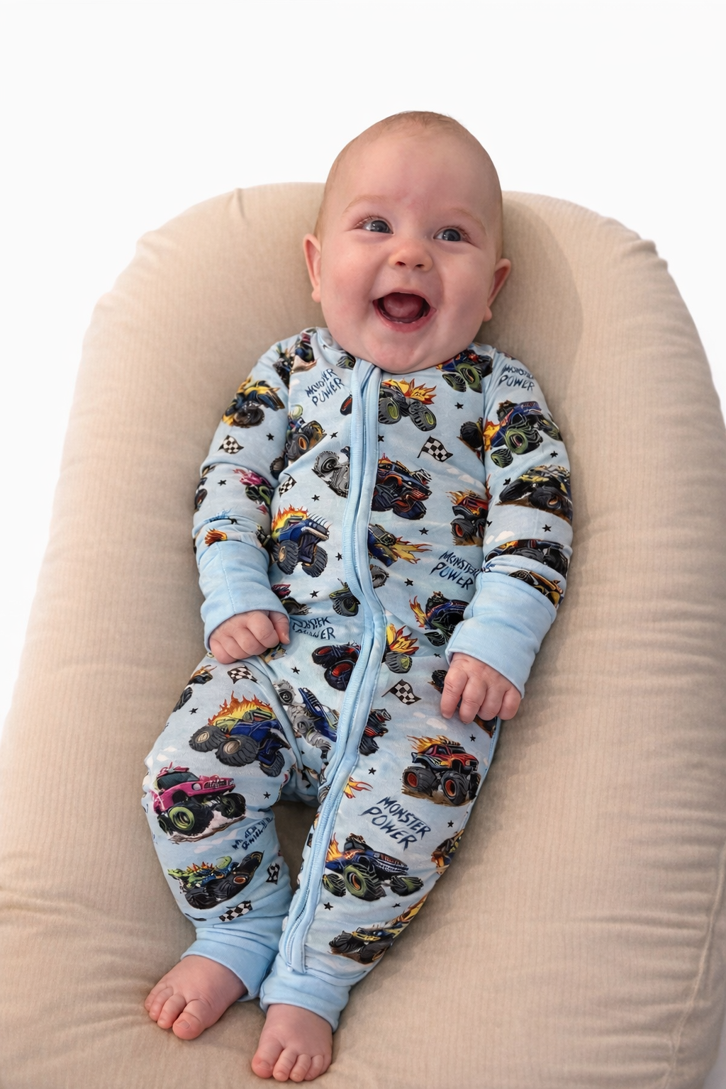 Monster power bamboo onesies