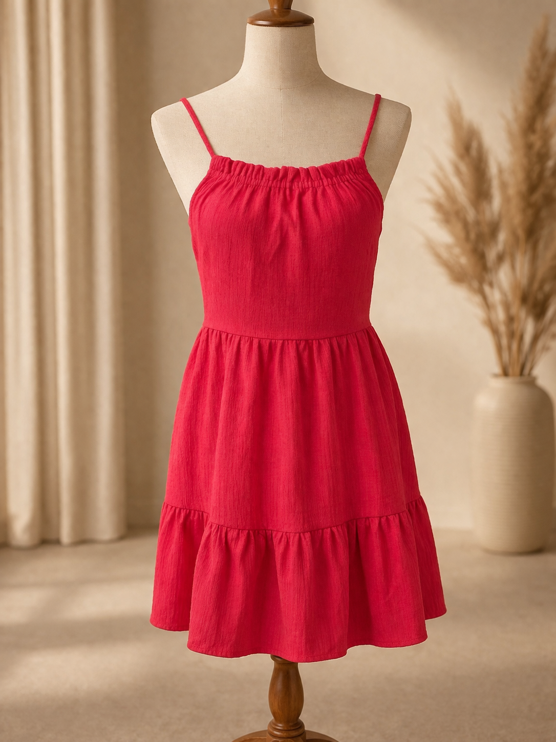 Rose Red open back dress