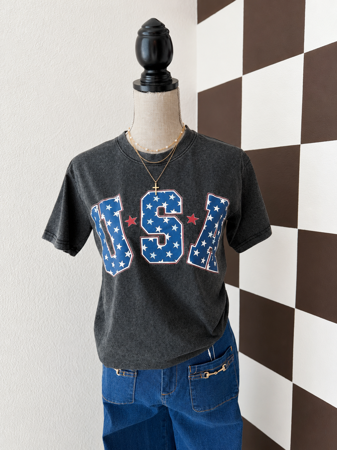 Black U.S.A shirt