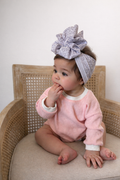 Pink waffle romper