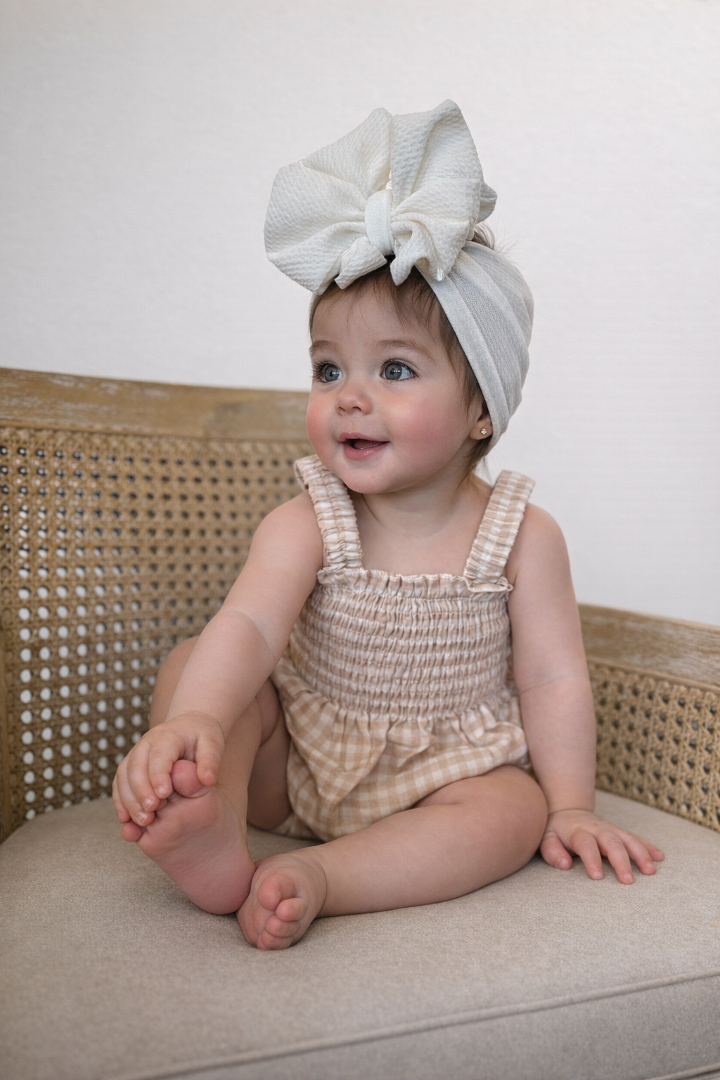 Baby checkered romper