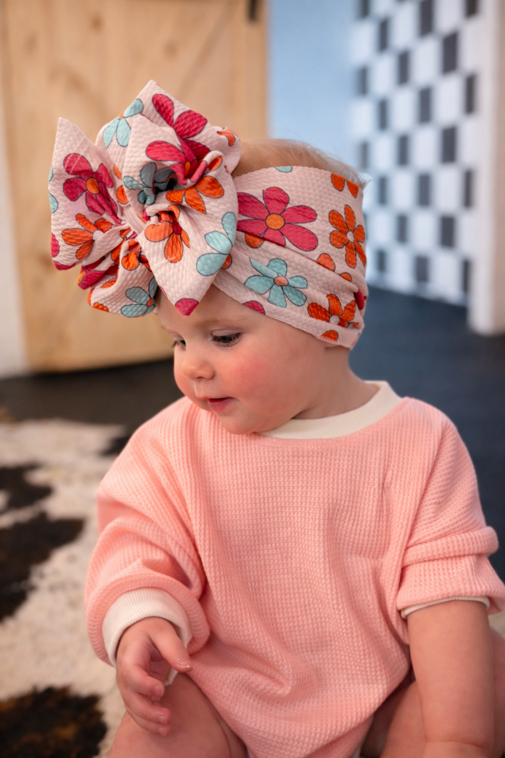 RETRO FLOWER BOW