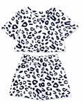 Girls Leopard Printed Top & Shorts 2pcs set