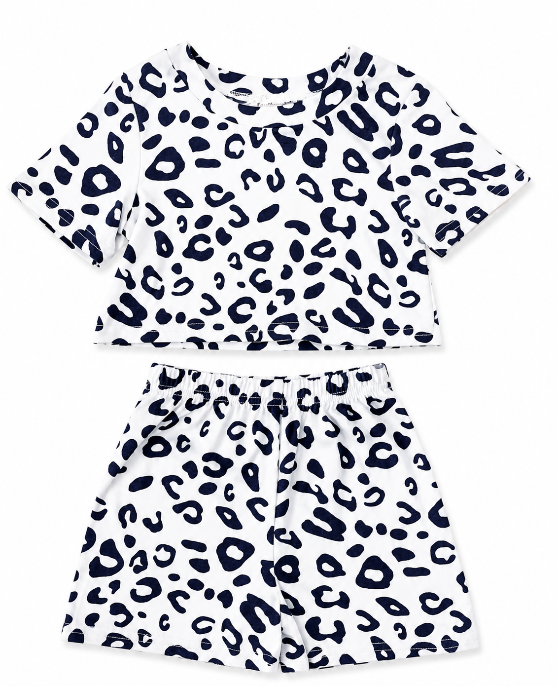Girls Leopard Printed Top & Shorts 2pcs set