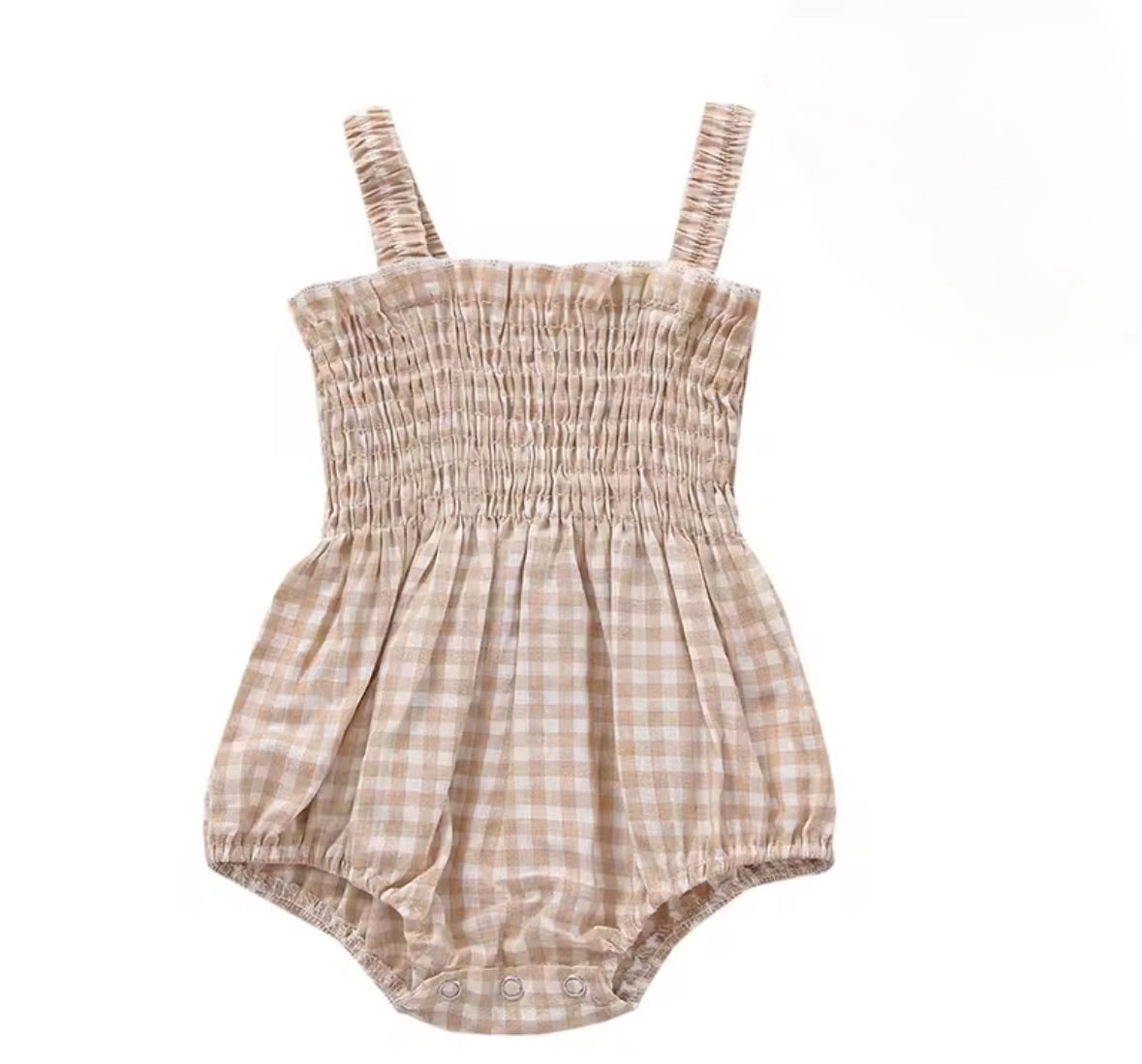 Baby checkered romper