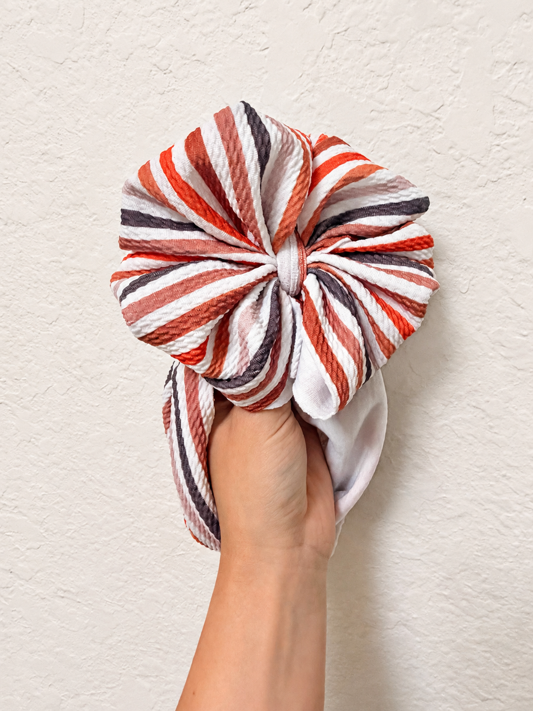 Fall stripe bow