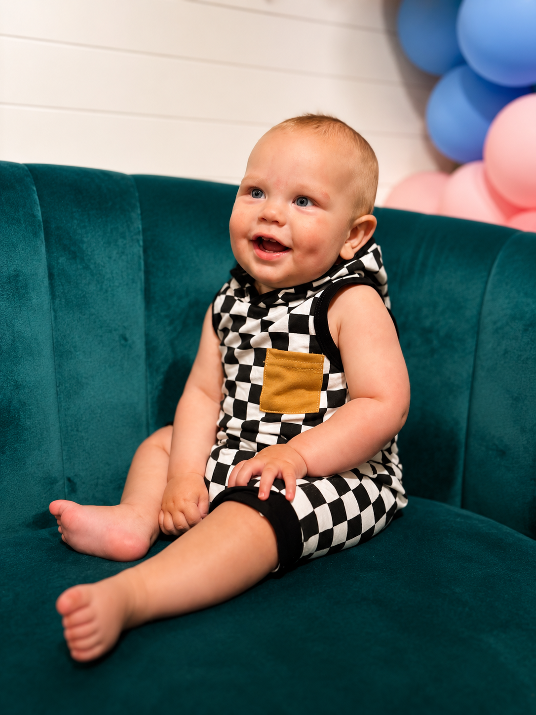 Tank Romper black checkered