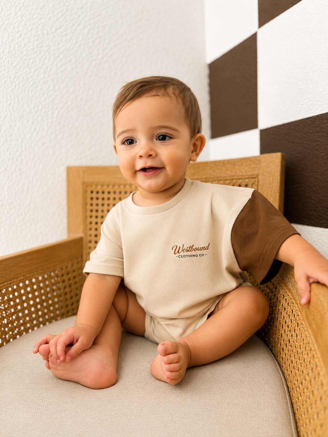 Westbound bubble romper brown