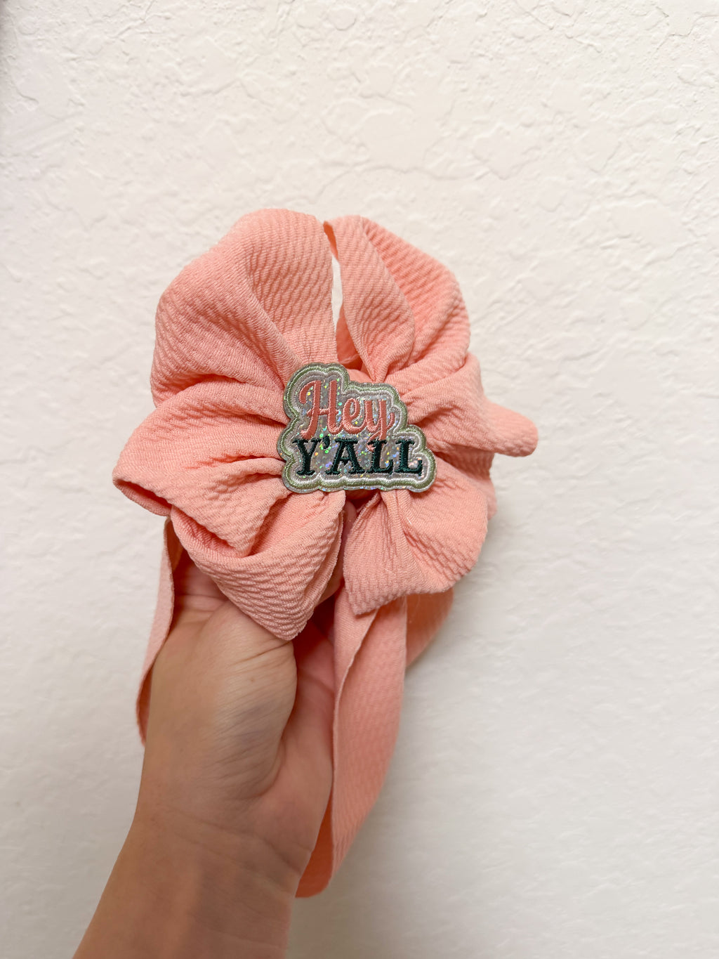 Blush pink bow