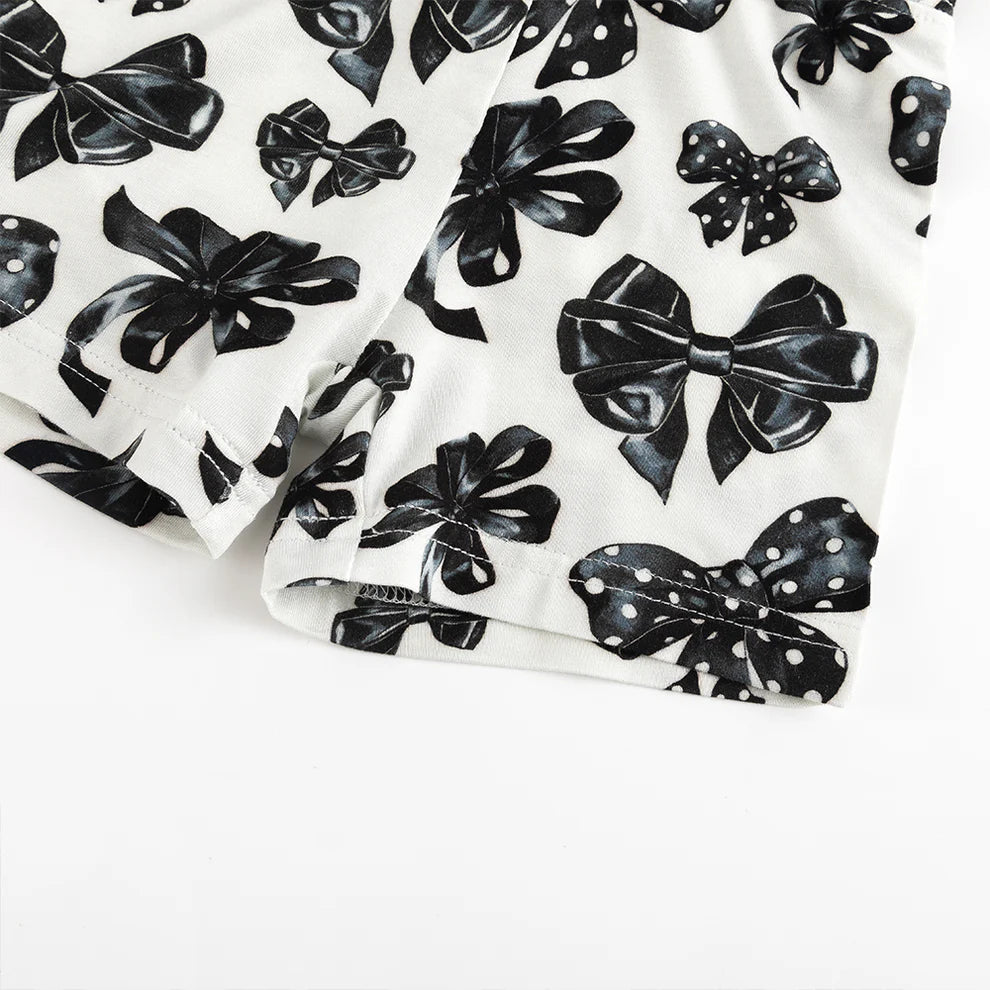 Bow Bamboo Pajama short sleeve Set