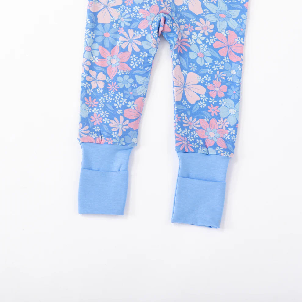 Spring Petal Zipper Romper