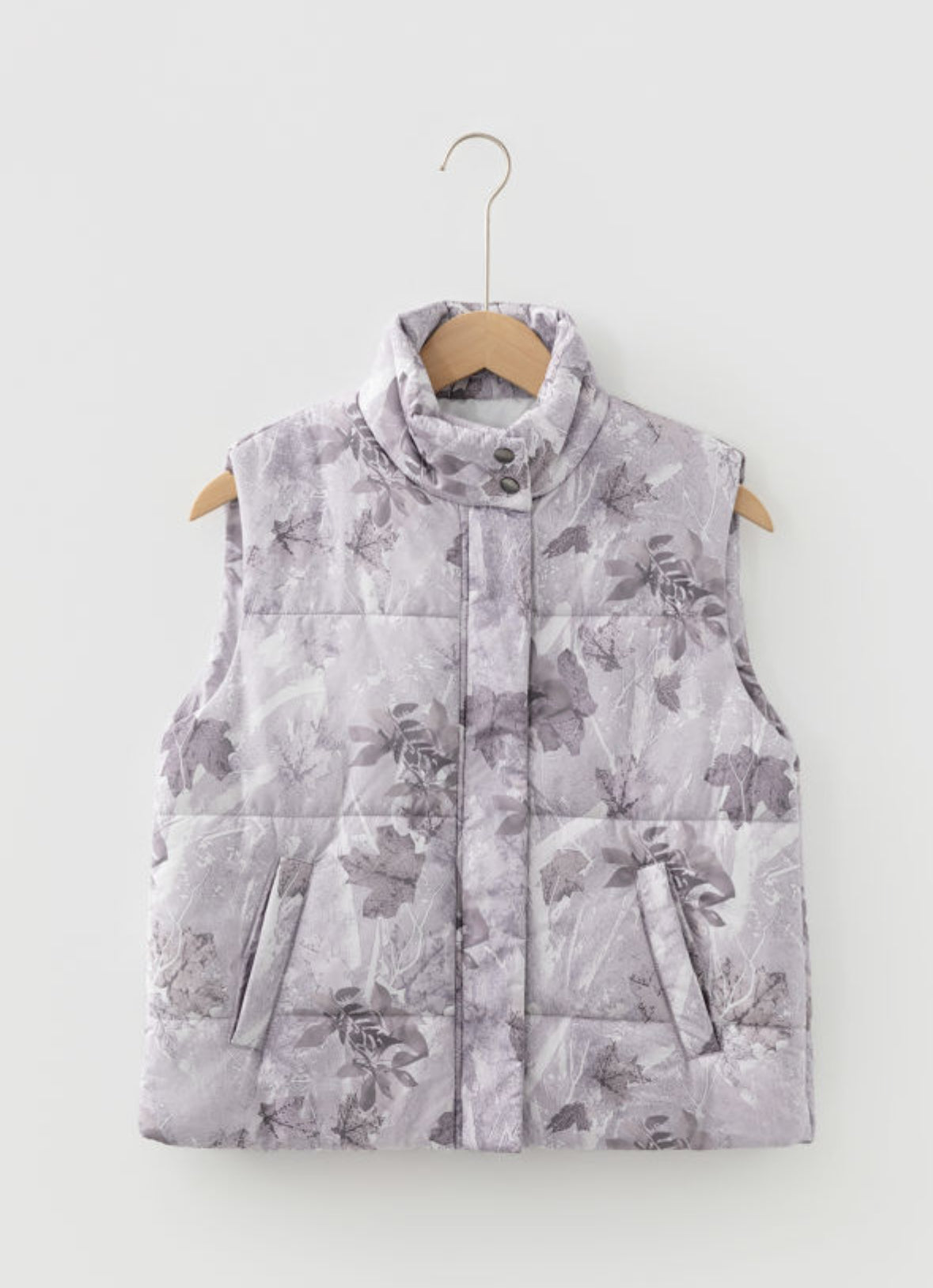 Gray Camo Puffer Vest