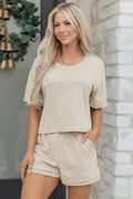 Tan 2pcs Short Set