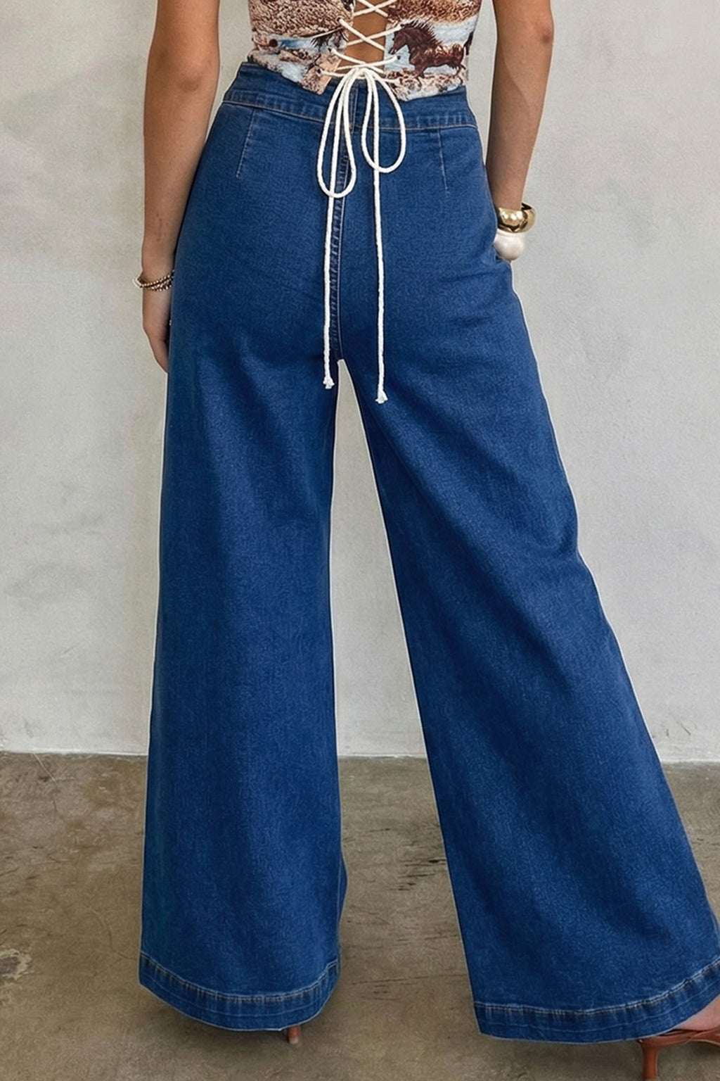 Wide Leg Denim Pants