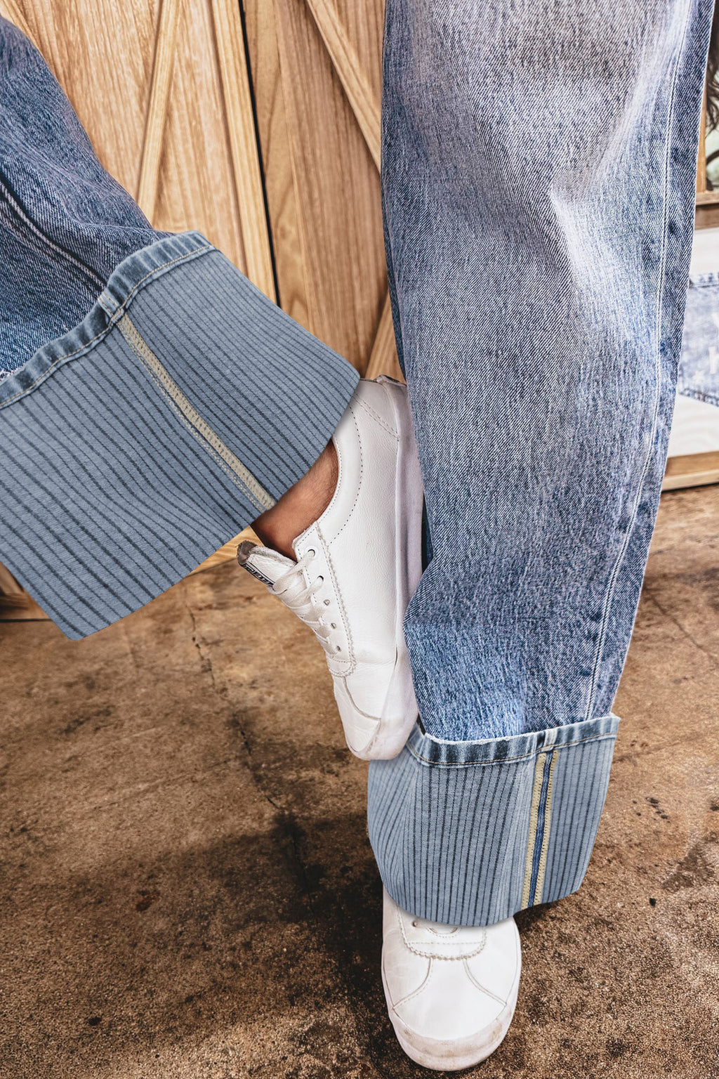 Classic Cuffed Straight Denim