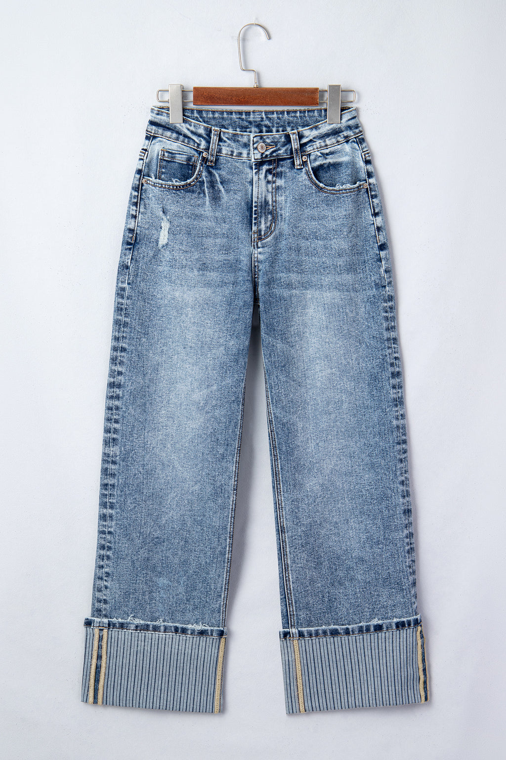 Classic Cuffed Straight Denim